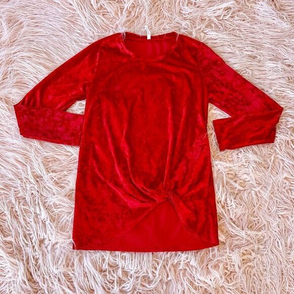 Red Velvet Tunic - Picture 1 of 4